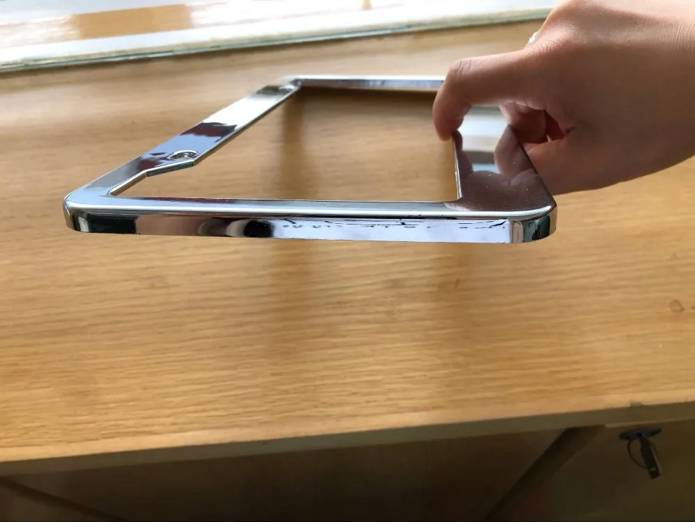 2018 hot sale factory supply chrome abs license plate frame