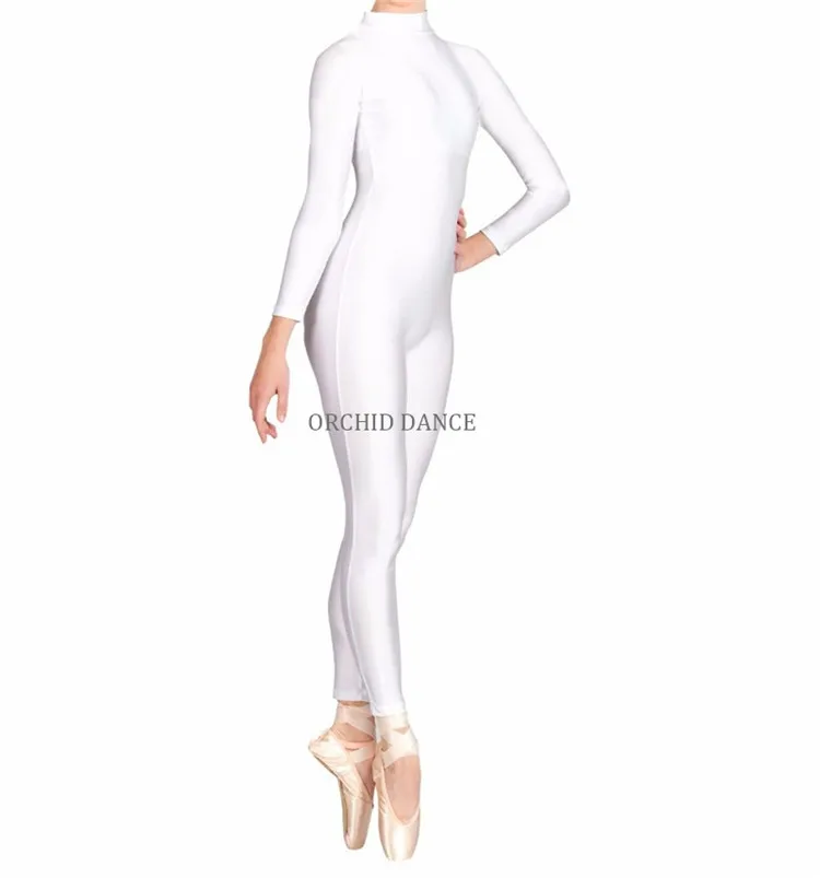 Горячая Распродажа, высокая горловина, Низкая минимальная партия, блестящая лайкра для женщин и девушек, с длинным рукавом, красная женская унитард