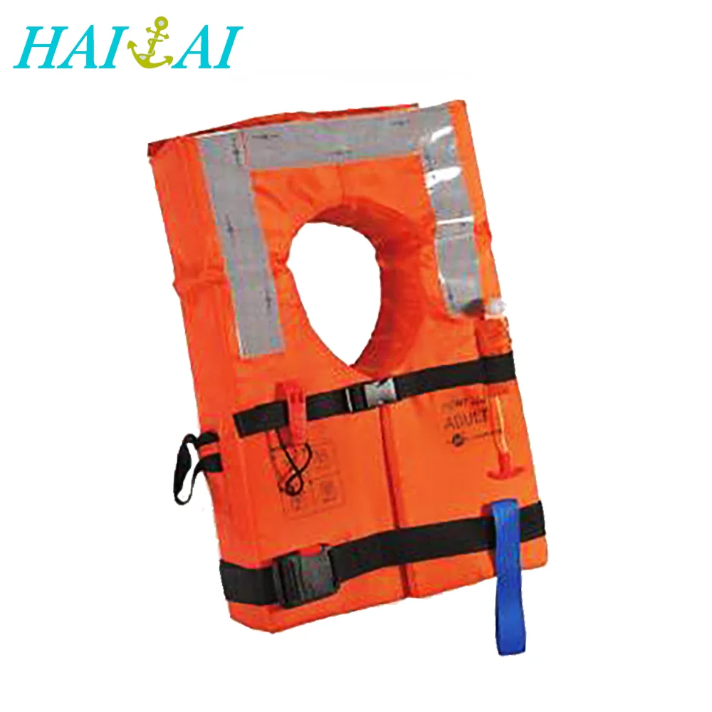 HTCY-A8 Solas Approved Polyester Marine Lifesaving Life jacket For Adult With Good Price