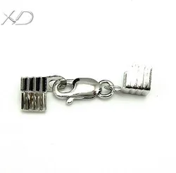XD P607 Many designs 925 Sterling Silver End Caps Clasps for Leather Cord