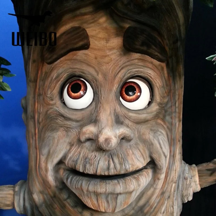 Amusement park animatronic talking tree for display
