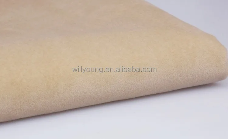 flocking fabric laminated cotton 150cm khaki color 100% nylon fur and cotton base tc fabric for sofa cushion car seat covers