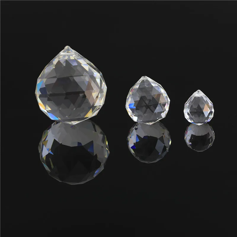 Wholesale 40mm decorative crystal glass faceted prism ball for chandelier