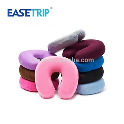 Custom Logo Design U Shape Soft Memory Form Travel Neck Pillow for Airplane