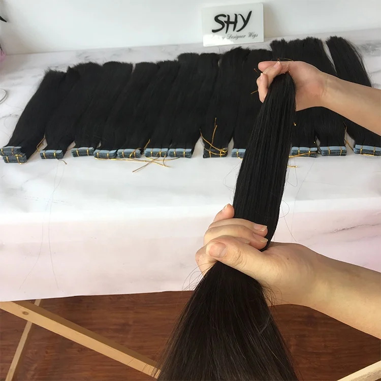 Wavy Highlight Tape Hair Extensions Indian