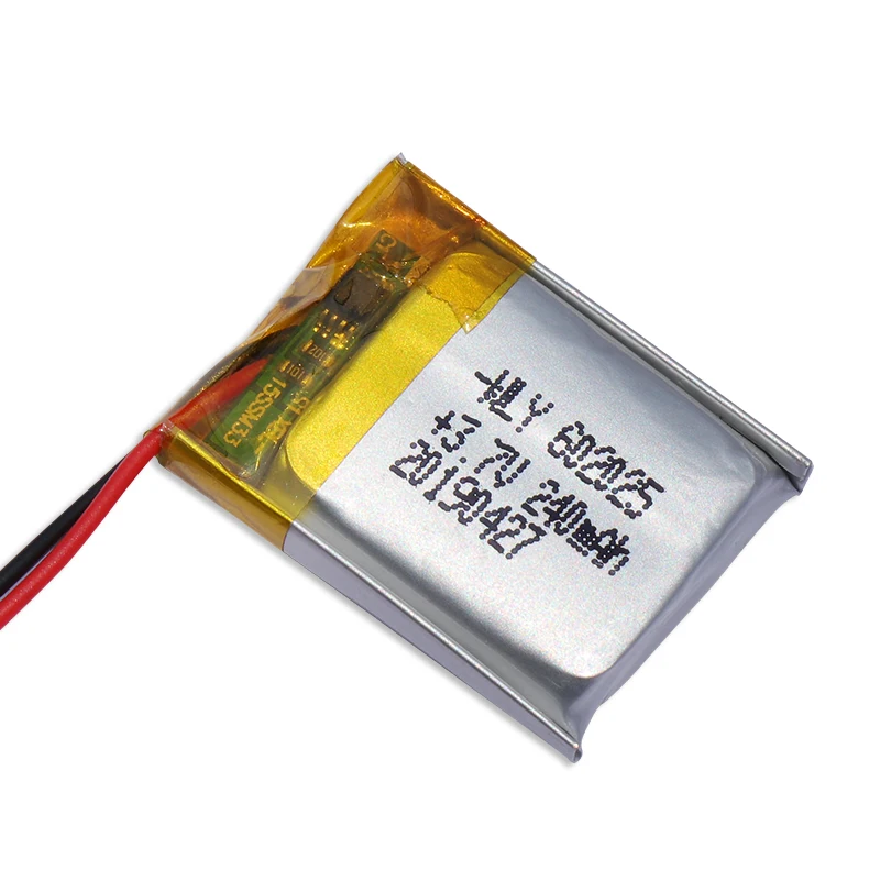 Прямоугольный литий-полимерный аккумулятор IEC62133 3 7 в 240 мАч 602025 для устройств