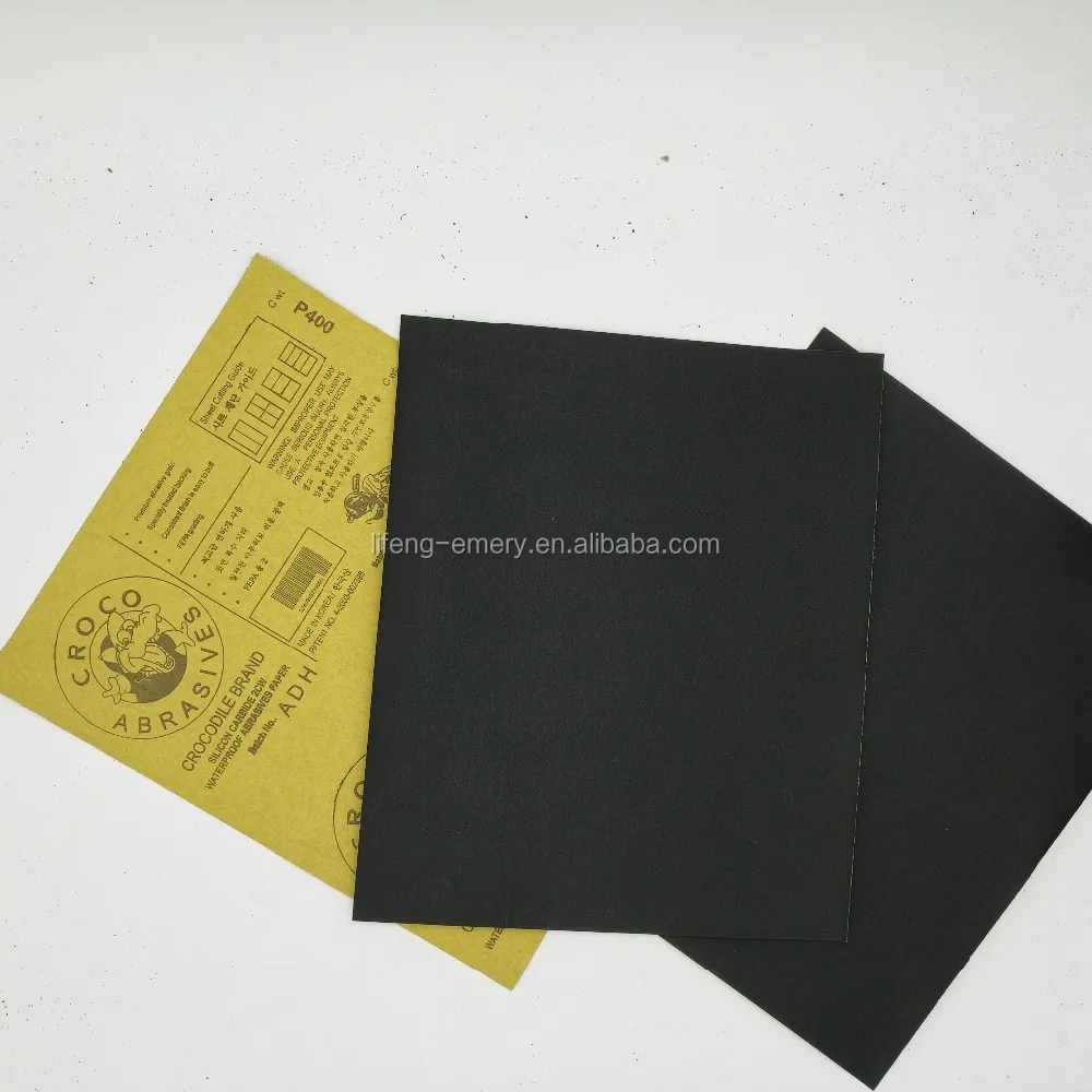 Croco quality  silicon carbide waterproof abrasive paper sanding paper sheet