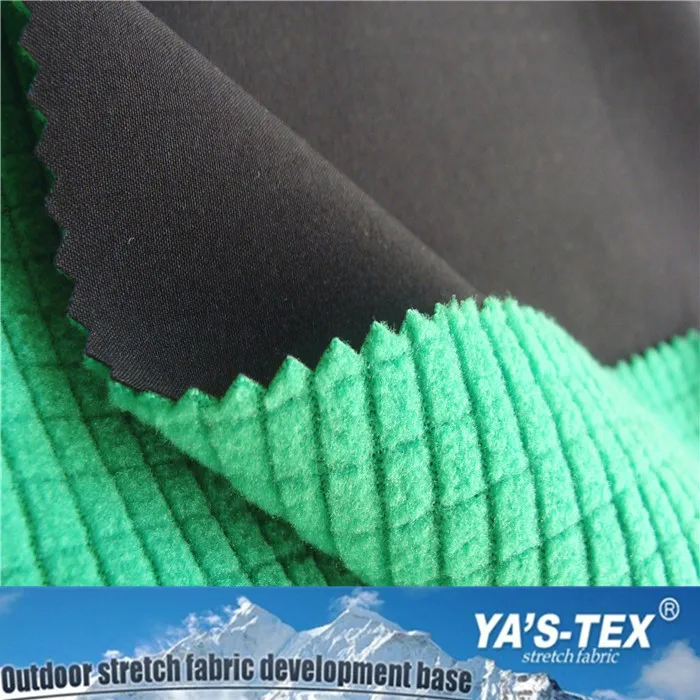 
4 Way Stretch Polyester fabric Bonded TPU Polar Fleece Softshell Fabric 