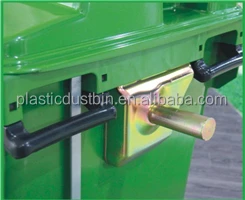 660L Plastic Recycle 4 Wheel Large Garbage Bins With Pedal
