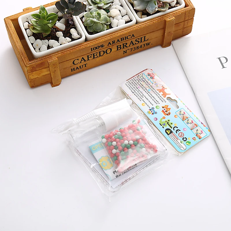 Custom High Quality 5mm Round Shape Water Spray Beads DIY Red Cherry Water Fuse Beads Toys Sticky Beads for Children