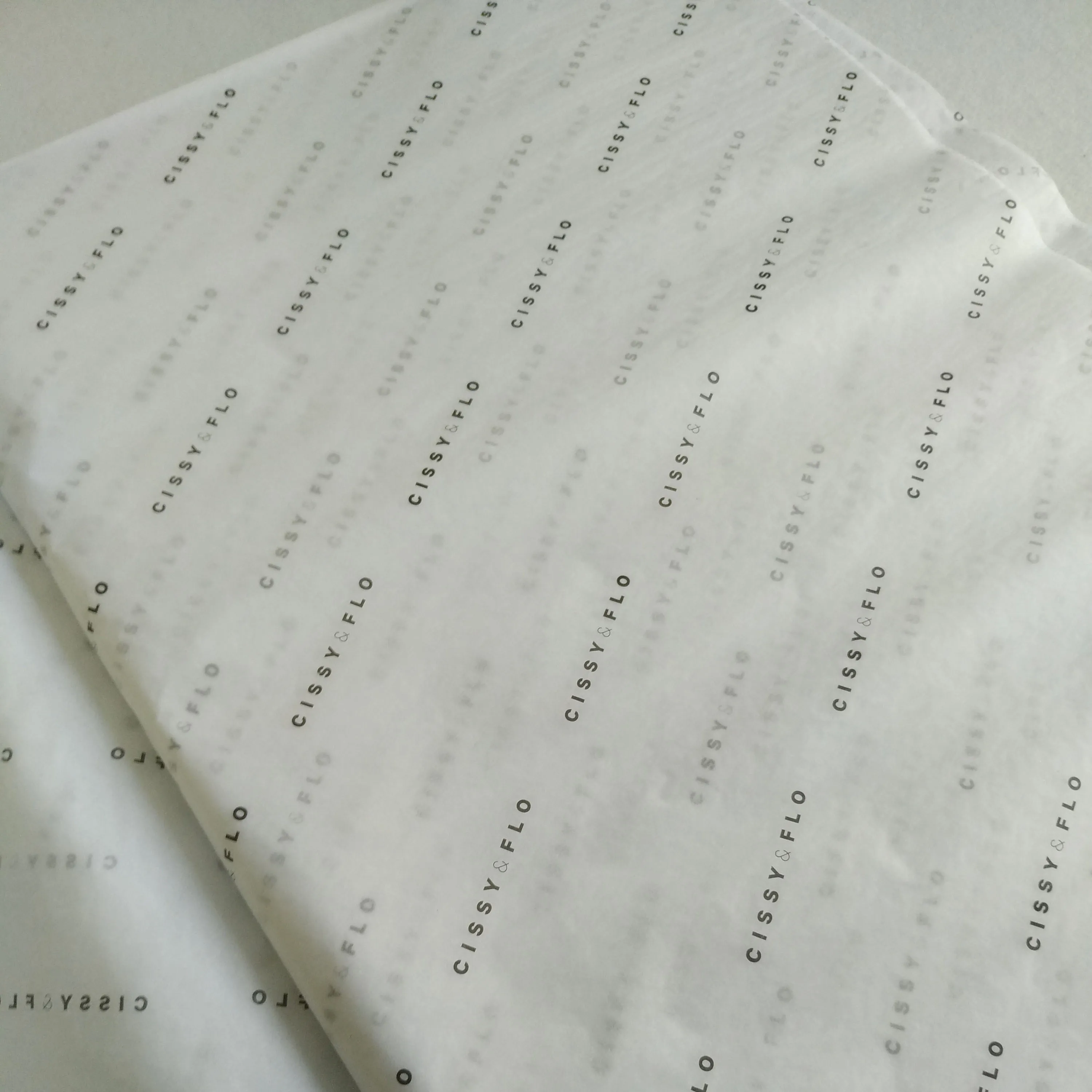 
custom printed logo 17g wrapping tissue paper for clothing 