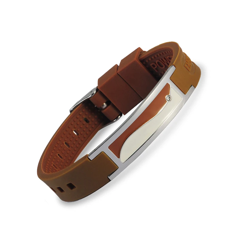 Cheap Health Negative Ion Top Sale Magnetic Silicone Bracelet Branded Wrist Bands