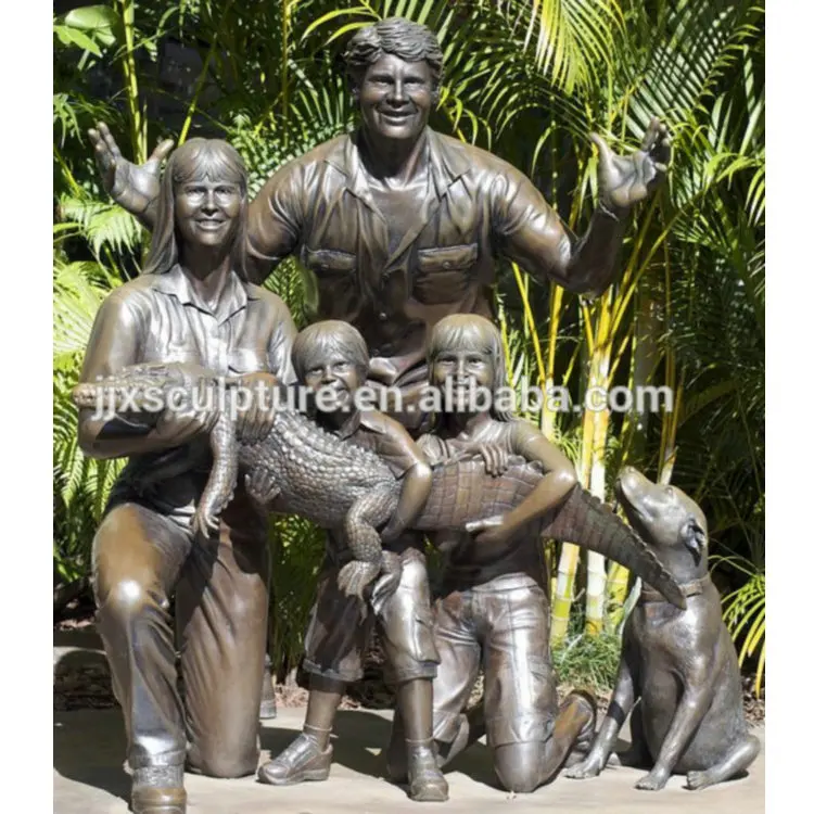 
life size bronze family statue human figure sculpture for city garden decoration 
