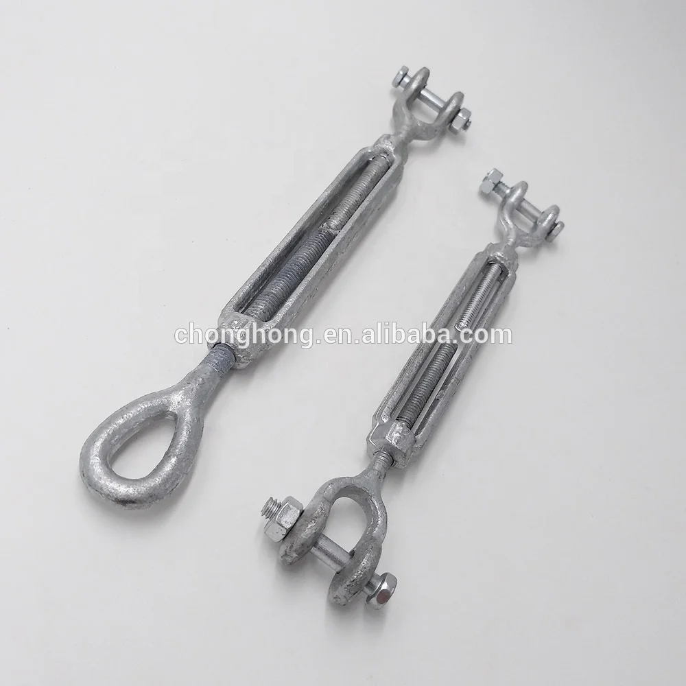 Фурнитура для снаряжения, арматура типа США 5/16 дюйма x4, Проволочный Трос с открытым корпусом, стяжка, кованая Оцинкованная Стальная Челюсть и петля, стяжка для кабеля
