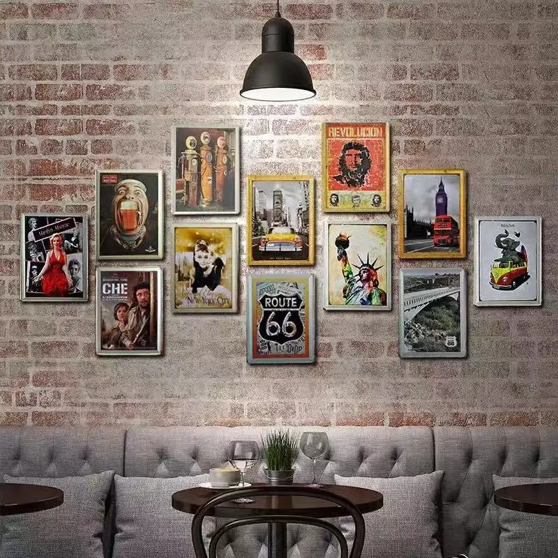 Wholesale Custom Metal Wall Art Tin Sign Vintage Retro Tin Sign Crafts For Home Wall Decoration