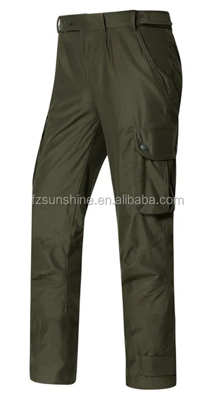 Waterproof Durable Mens Outdoor Dark Green Hunting Pants