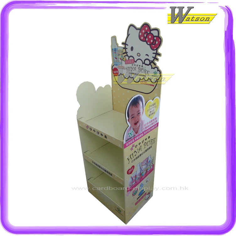children shampoo promotion in supermarket cardboard display stands
