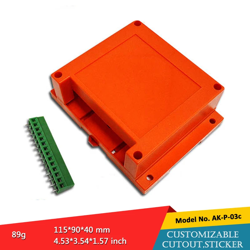 Plastic din rail enclosure custom PLC enclosure with terminal for temperature control system