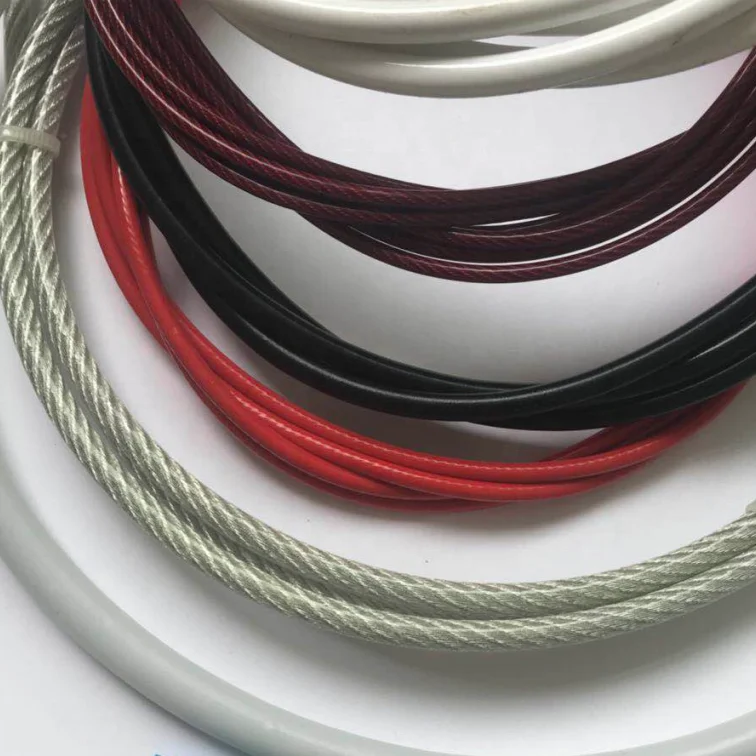 Black color PU Coated Galvanized Steel Wire Rope Cable 7*19-3.18-5.0mm