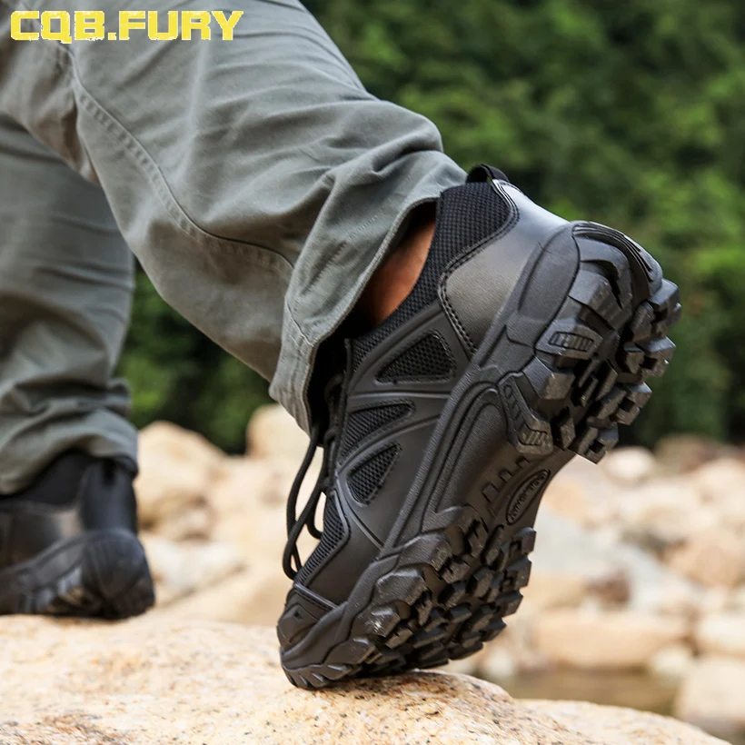 Cheap Comfortable Black Leather Military Combat shoes Security Tactical Police Shoes price