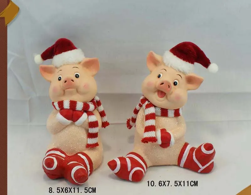 Новый дизайн керамический порошок свиней фарфоровый милый ZhuNian знак