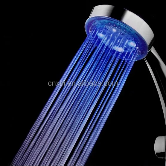 7 colors/ thermostat stainless steel bathroom rain shower head LED shower heads B-9816