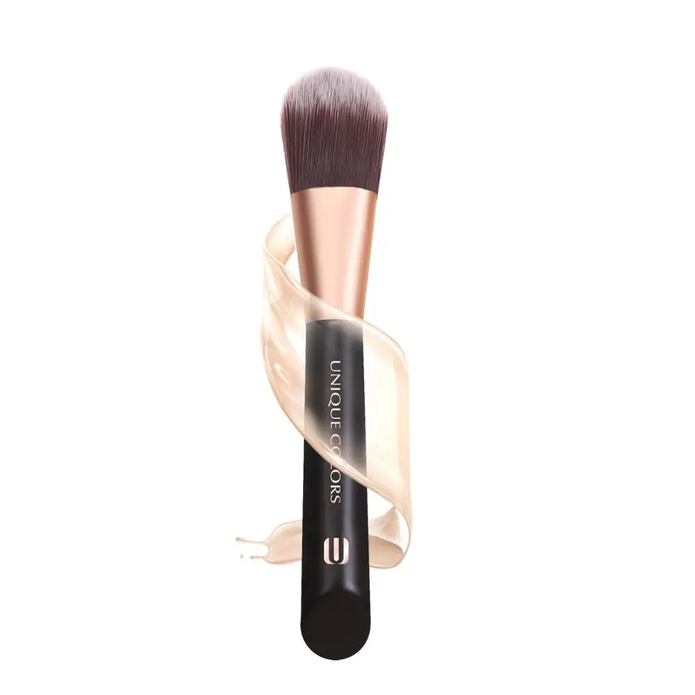 Unique Colors New Curved Makeup Foundation Brush Wood Handle  Face Foundation Brush