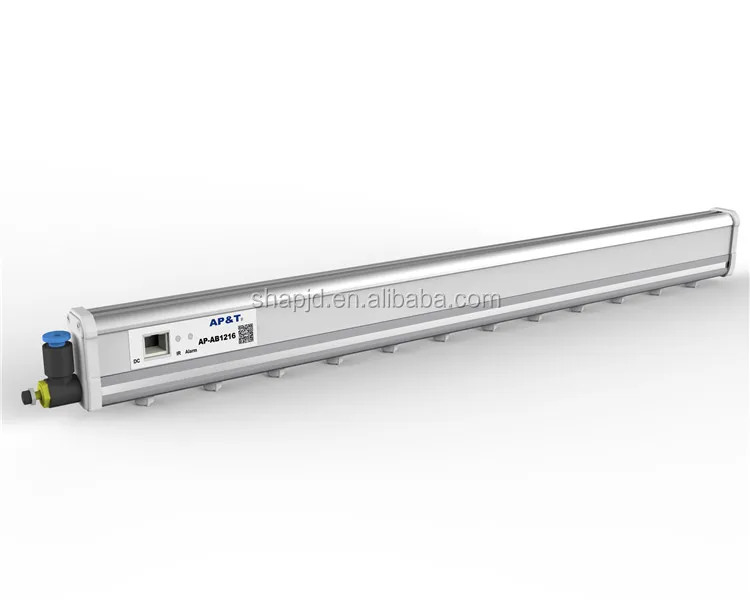 Electrostatic eliminator bar to remove static from plastic bags