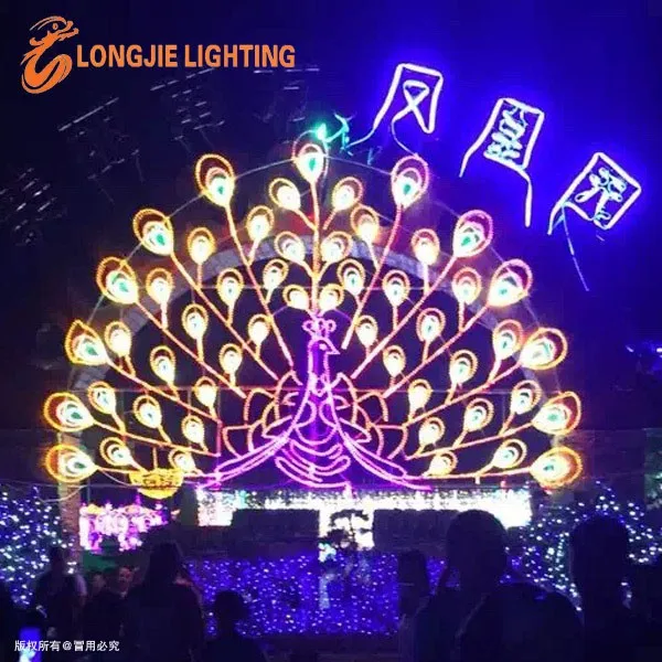 Outside light up reindeer shaped family tinsel christmas garland led decoration