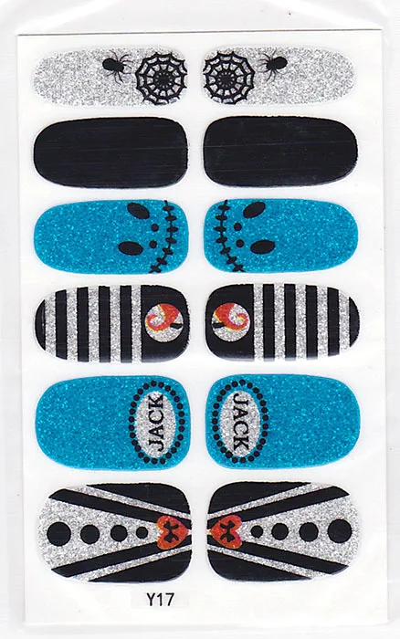 Y5017 DIY Nail Wraps Stickers Polish Full Self Adhesive Foils Decoration Art Decals Smile