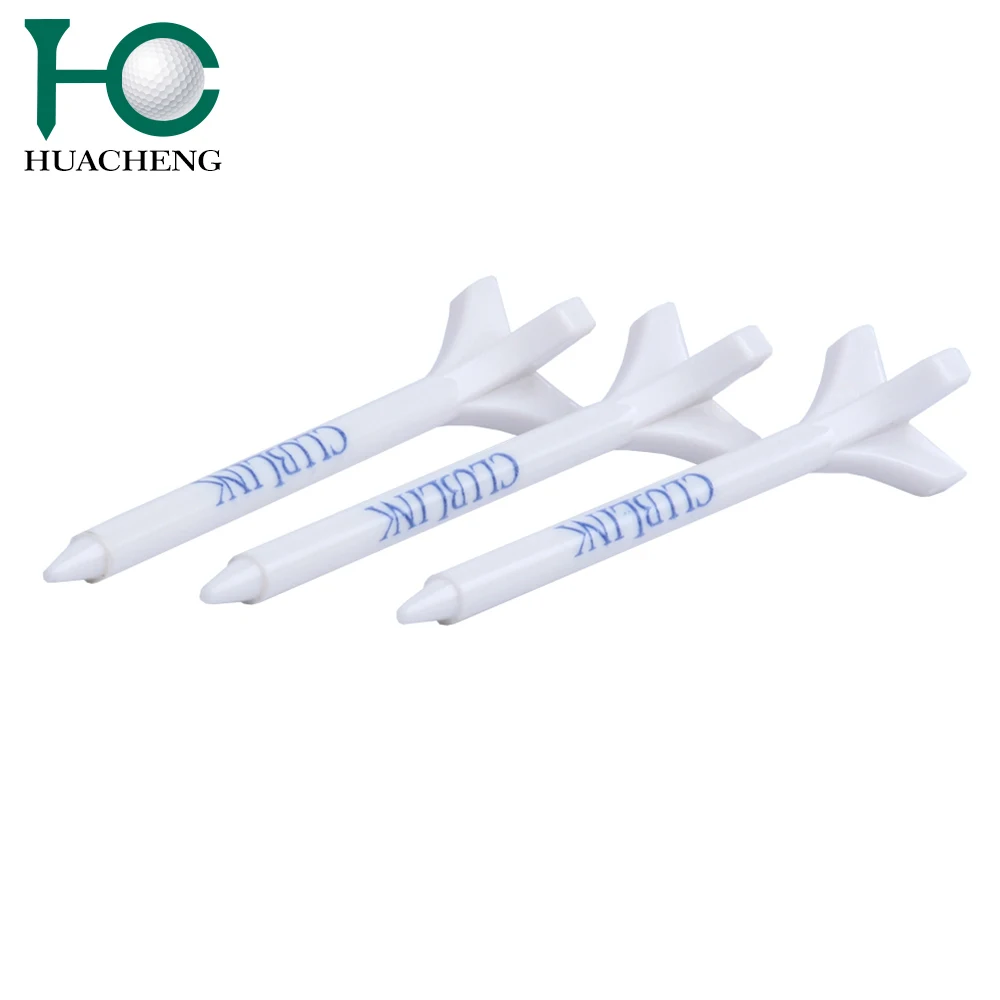 custom logo fly shape plastic golf tee with logo imprint