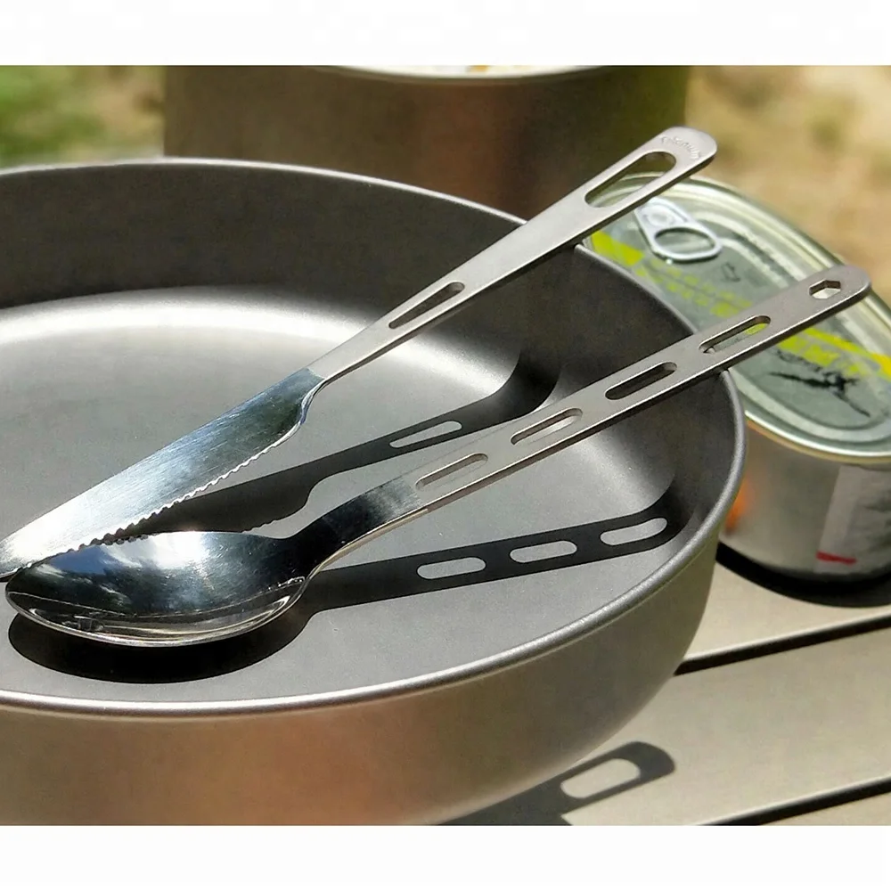 Titanium Food Grade spoon With outdoor camping hiking tableware