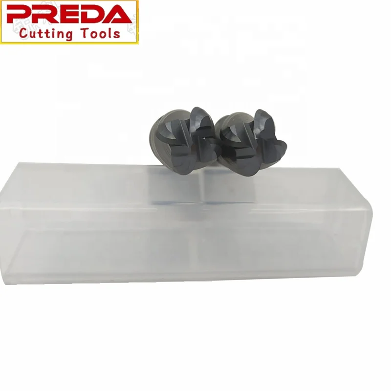 Solid carbide 12mm HRC45 4 Flutes TIALN Coated Ball head nose End Mill