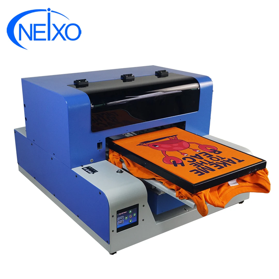 
T-shirt cotton direct to garment white ink A3 L1800 DTG flatbed printer 