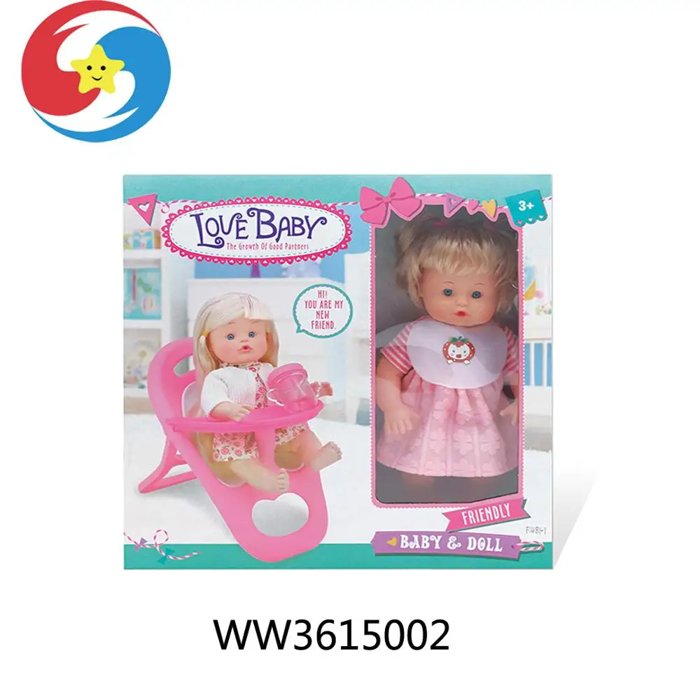 factory direct lovely toy 12 inch looking real baby dolls with collapsible chair