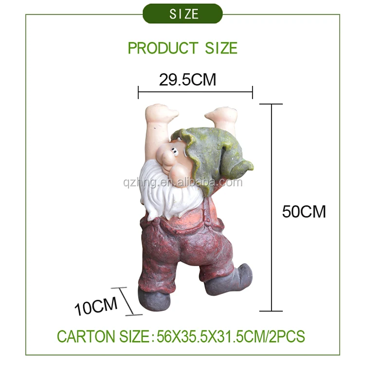 Polyresin Funny Garden Ornamental Gnome