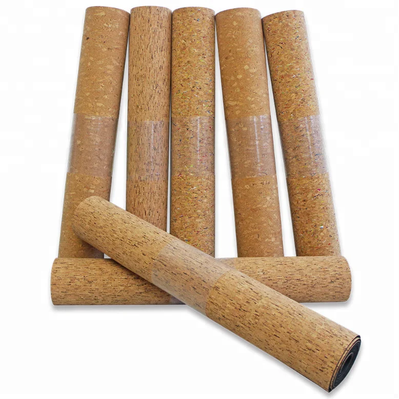 rubber yoga mat cork wholesale organic cork rubber mat logo custom thick yoga met eco friendly yoga matte cushioned great grip