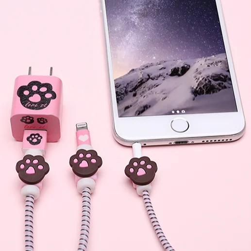 Креативный полный комплект защитного чехла для кабеля передачи данных чехол для хранения зарядных кабелей наклейка для кабеля для мобильного телефона