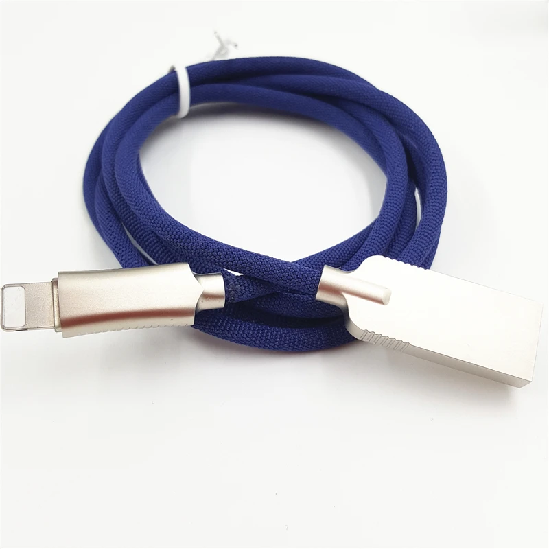 Smart Auto Disconnect nylon braided USB Cable Intelligent Fast Charger Phone Cable for iOS 11 10 9 for iphone date cable