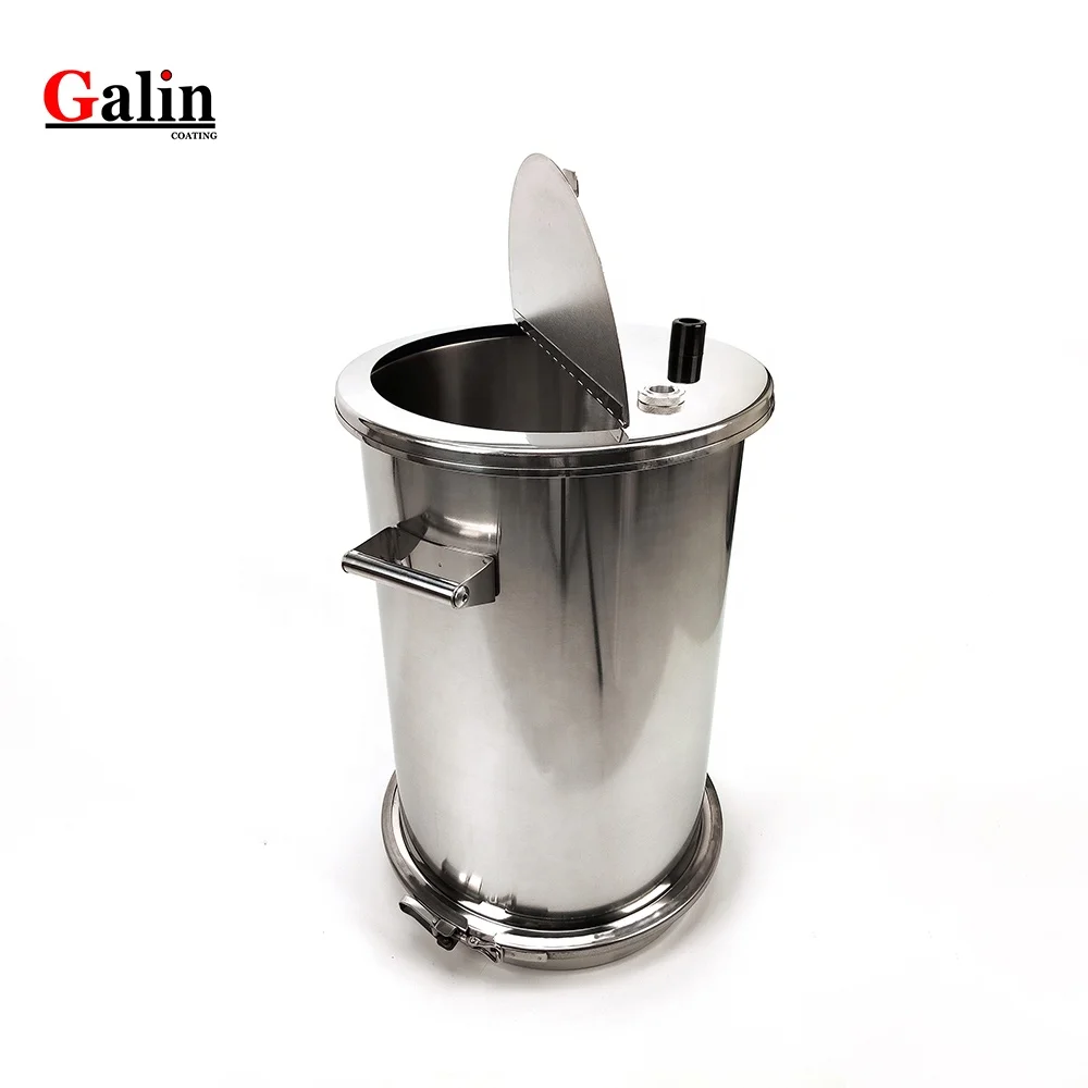 55 L stainless steel material powder coating hopper and bucket  for lab powder coating machine