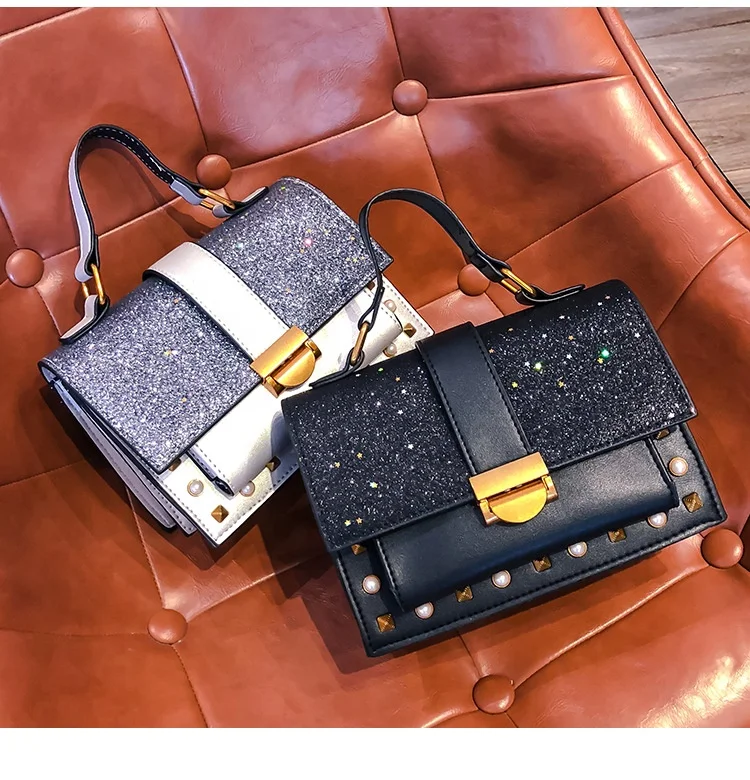 
Designer bag fashion women sling shiny bag handbag for wholesale 