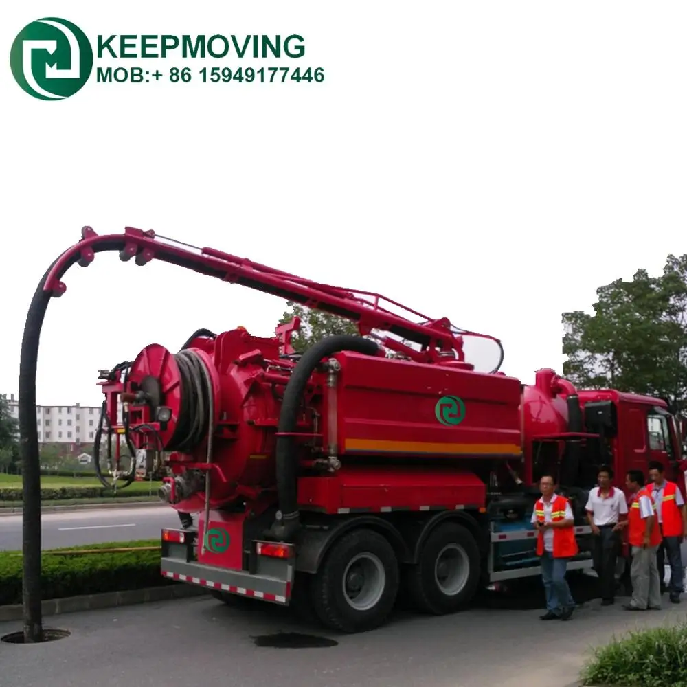 6x4 8CBM Combined Vacuum sewage suction truck for sludge suction
