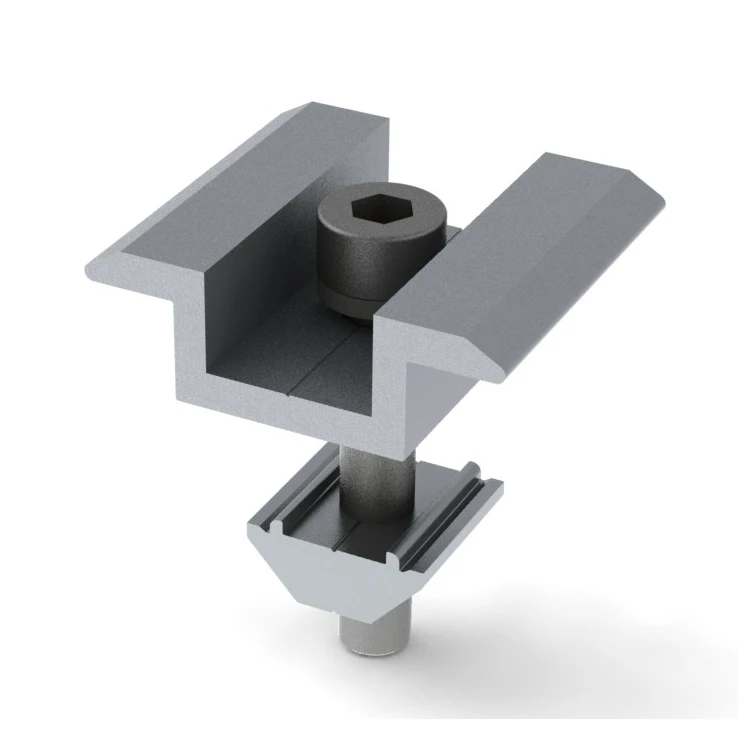 China Factory Aluminium Mid End Clamp for Solar Panel Mounting Brackets