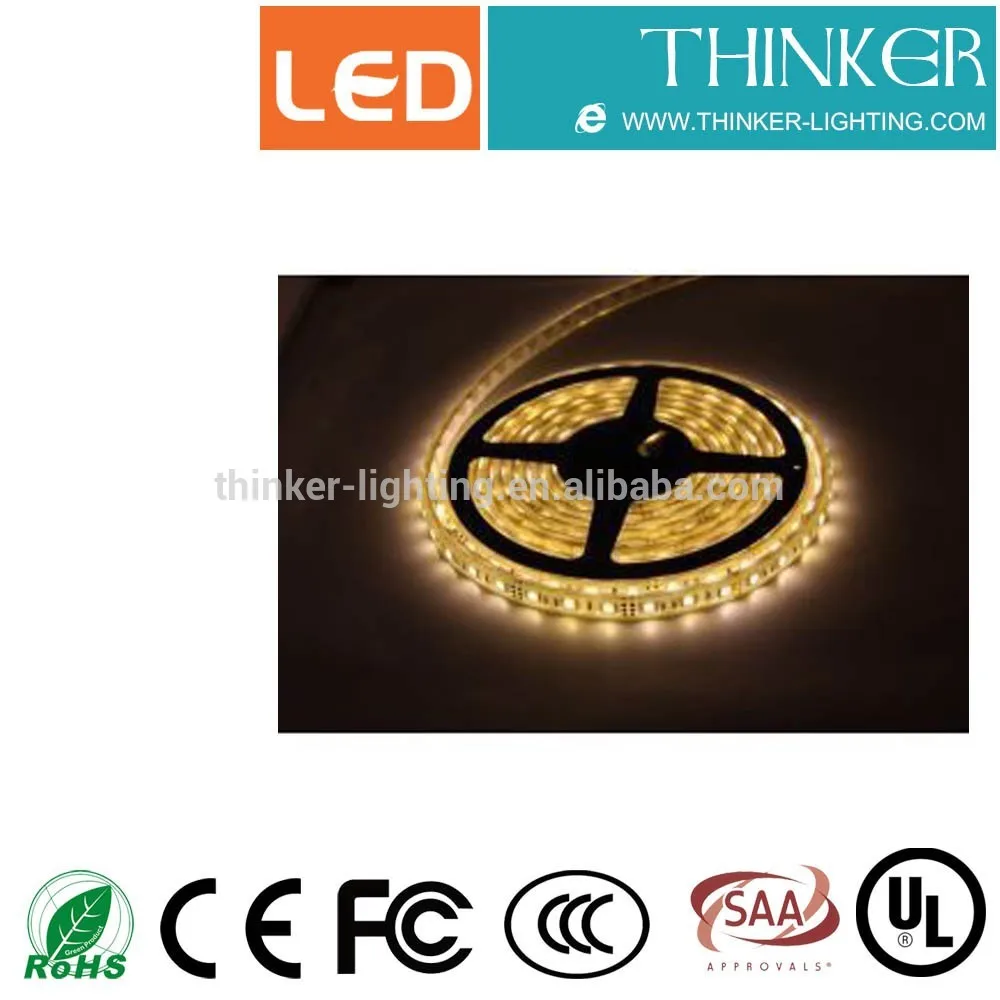 Smd3528 60leds/m ip68 12v желтый цвет, используемый epistar чип