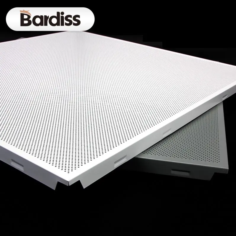 Factory price perofrated aluminium ceiling panel 600*600mm aluminum square clip in tile ceilings for metro station