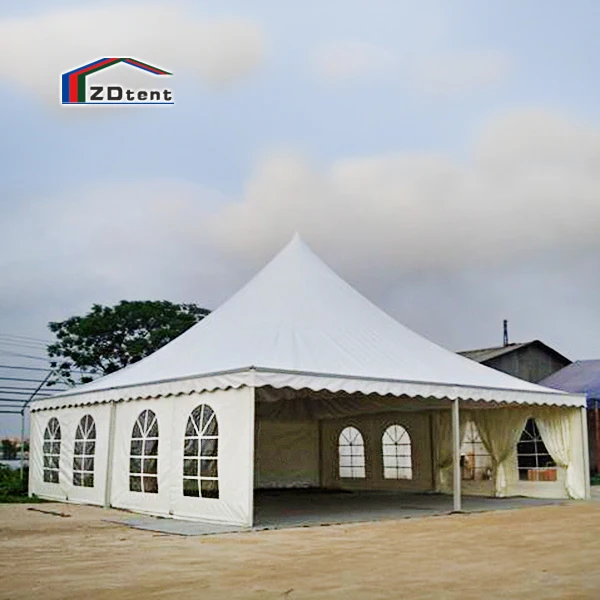 Durable business conference event octagonal canopy party tent glass wall