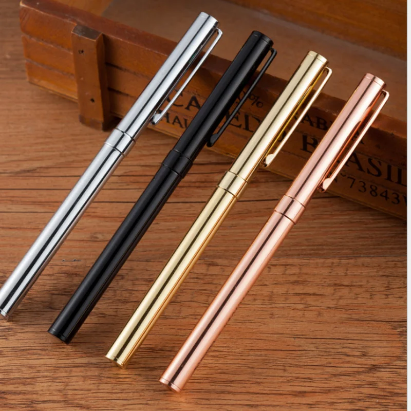 rose gold golden pen with logo