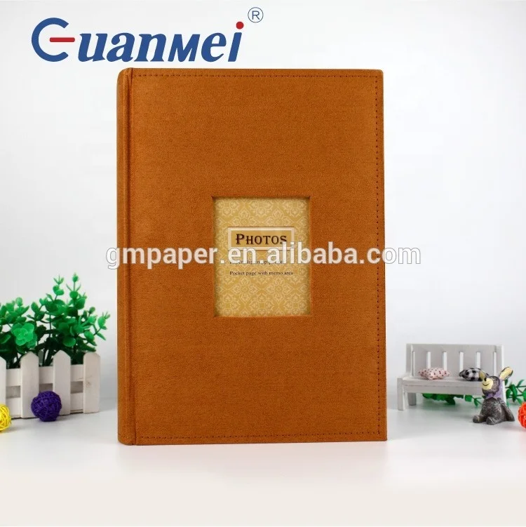 Guanmei fabric cover book bound style photo album 4R 4x6 300 photos paper slip in family photo albums