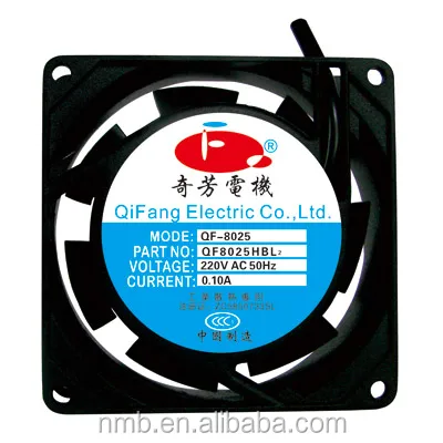 Qifang 80*80*38mm AC 110V/220V/380V inverter cooling fan costech fan exhaust fan