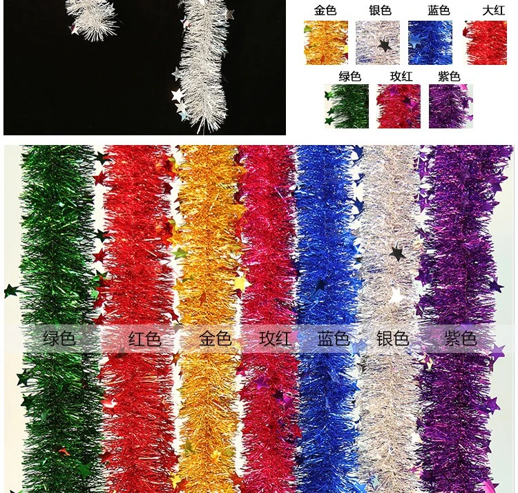 Metallic Twist Garland colorful room decor tinsel garland foil tinsel party accessories holiday accessory hanging decorative